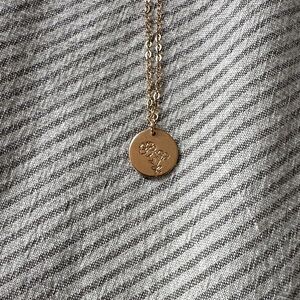 October Flower Gold Necklace Adjustable Length